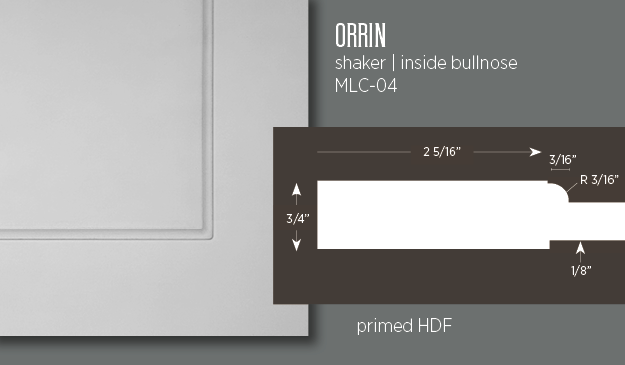 Orrin | Shaker with Inside Bullnose Cabinet Door