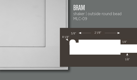 Bram | Shaker with Outside Round Bead Cabinet Door