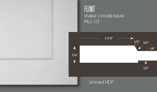 Flint | Shaker with Inside Bevel Cabinet Door