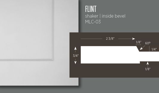 Flint | Shaker with Inside Bevel Cabinet Door