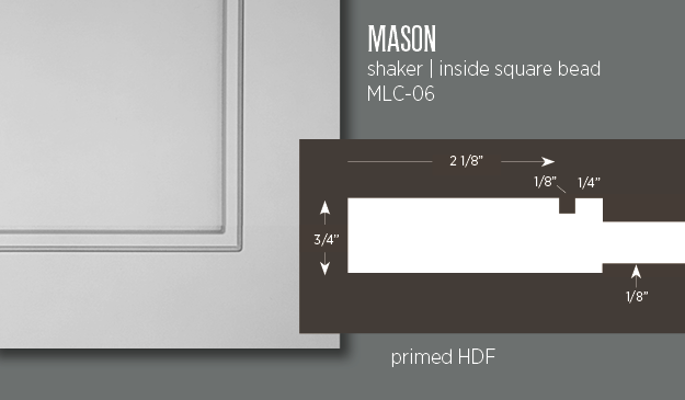 Mason | Shaker with Square Inside Bead Cabinet Door